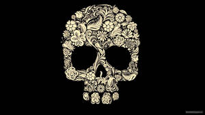 Fondo de pantalla de calavera mandala negra linda — Lindo negro Fondos de pantalla