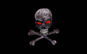 Fondo de pantalla de calavera y huesos negros geniales — Negro elegante Fondos de pantalla