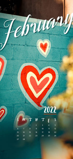 Fondo de pantalla Calendario Febrero 2022 Arte — iPhone 16 Pro Max Fondos de pantalla