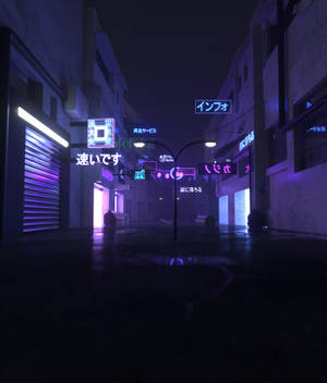Fondo de pantalla de Callejón de Neón en Ciudad de Japón — Galaxy Z Fold 6 Fondos de pantalla