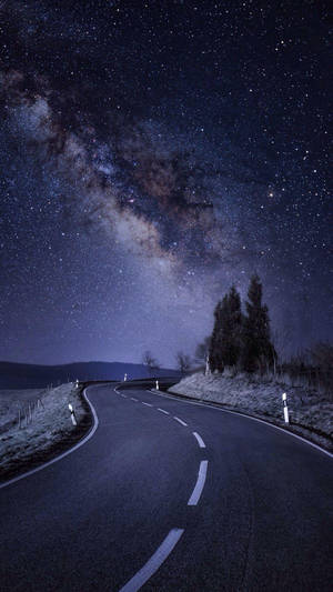 Camino nocturno estrellado iPhone SE — iPhone Se Fondos de pantalla