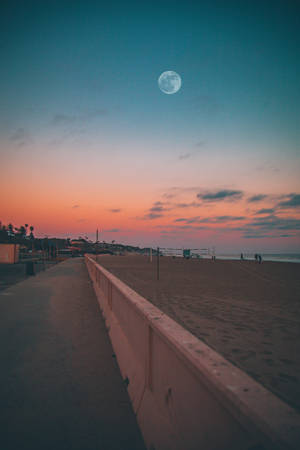 Camino Vacío Luna Llena — Luna estética Fondos de pantalla