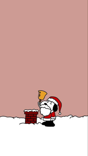 Fondo de pantalla Campana de Chimenea Navideña de Snoopy — Snoopy navidad Fondos de pantalla