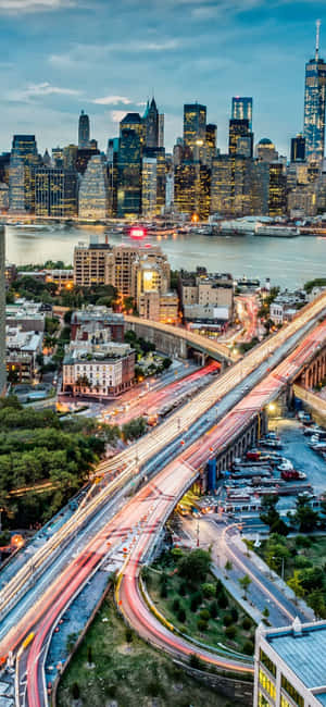 Fondo de Nueva York con iPhone X — Galaxia A17 Fondos de pantalla