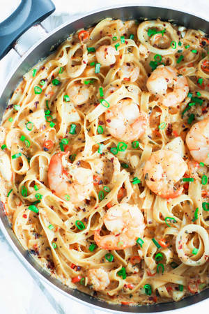 Fondo de pantalla de carbonara de camarones y mariscos — 2:3 Fondos de pantalla