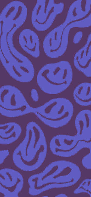 Carita Sonriente Psicodélica Estética Púrpura Abstracta — Oppo Find X Fondos de pantalla