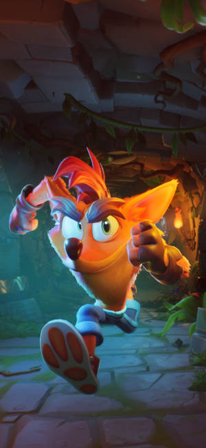 Fondo de pantalla de carrera de Crash Bandicoot — iPhone 17 Pro Max Fondos de pantalla