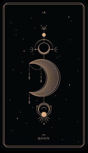 Fondo de pantalla de Carta de la Luna con Estética de Bruja