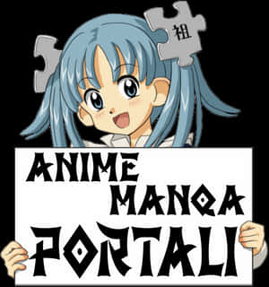 Chica de anime sosteniendo un cartel, descarga HD PNG — Manga GIF Fondos de pantalla