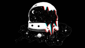 Casco de Astronauta Distorsionado Estética Psicodélica
