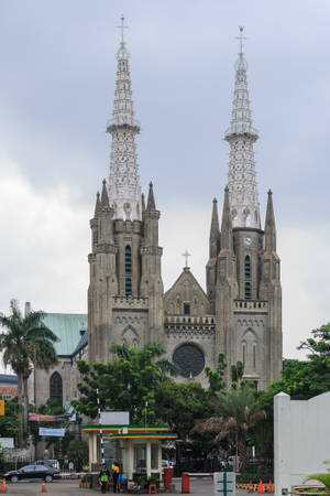 Fondo de pantalla de la Catedral de Yakarta, Indonesia