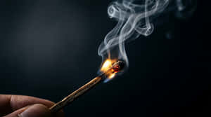 cerilla,fuego,llama,humo,encender,chispa,quemar,calor,macro,primer plano,luz,oscuridad,concepto,inicio,idea,inspiración,peligro,energía,combustión,azufre