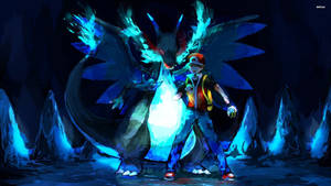 Charizard Azul y Ash, un Pokémon Genial