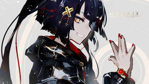 Fondo de pantalla de chica anime con sudadera negra — Anime negro Fondos de pantalla