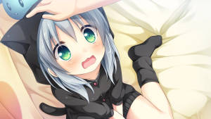 Fondo de pantalla de Chica Anime con Sudadera Neko — Chica anime con sudadera Fondos de pantalla
