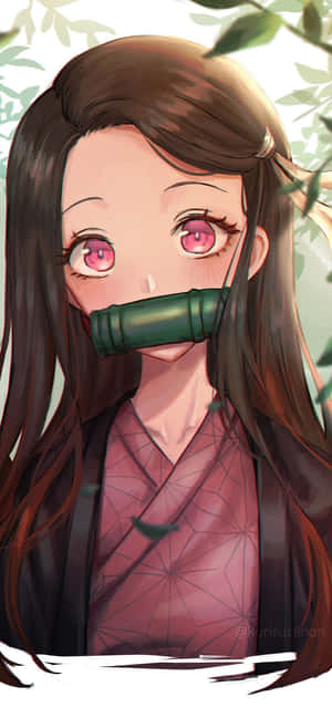 Retrato de Nezuko, la chica anime de Demon Slayer — Redmi Note 15 Special Fondos de pantalla