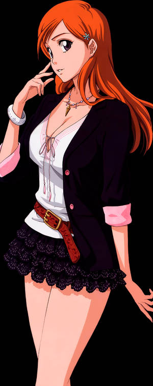 Fondo de pantalla de la chica anime Orihime Inoue — Galaxy Z Flip 6 Fondos de pantalla