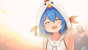 Fondo de pantalla de chica anime pollo sudadera — Chica anime linda Fondos de pantalla
