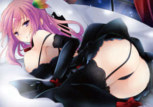 Chica Anime Sexy con Liga en el Muslo