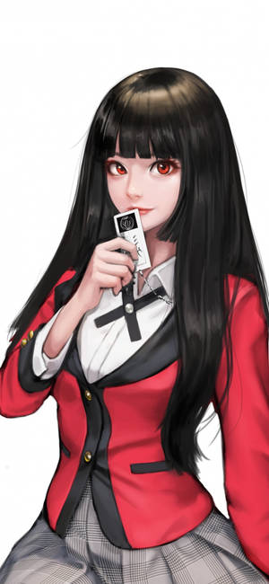 Fondo de pantalla de la chica anime Yumeko Jabami — iPhone 11 Pro Fondos de pantalla