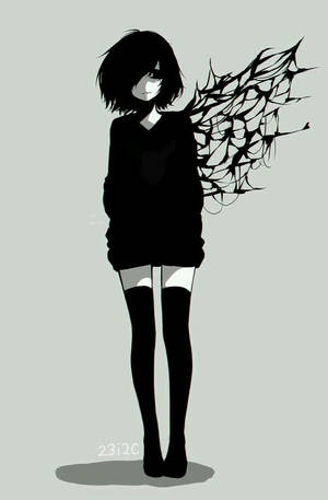 Chica Emo Anime Estética Kirishima — Chica anime linda Fondos de pantalla