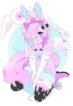 Gore Pastel — Chica anime linda Fondos de pantalla