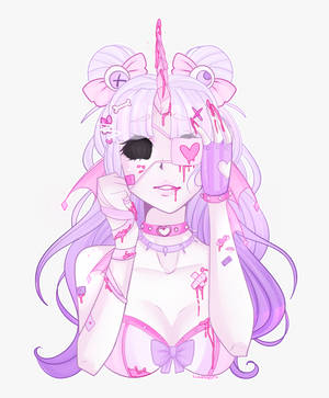 Fondo de pantalla de chica gótica pastel con cuerno — Motorola Razr 70 Ultra Fondos de pantalla