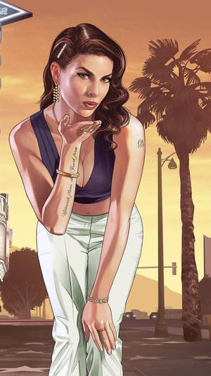 Chica morena de GTA para iPhone — Gta Fondos de pantalla