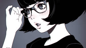 Chica Nerda Anime Edge Pfp fondo de pantalla — Chica anime linda Fondos de pantalla