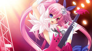 Fondo de pantalla de chica rockera de estética anime rosa — Estética anime rosa Fondos de pantalla