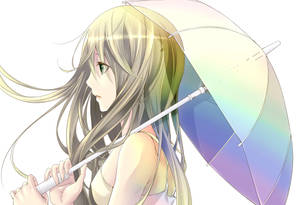 Fondo de pantalla anime 4k de chica rubia