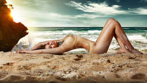 Chicas Sexys Modelo Bikini Dorado
