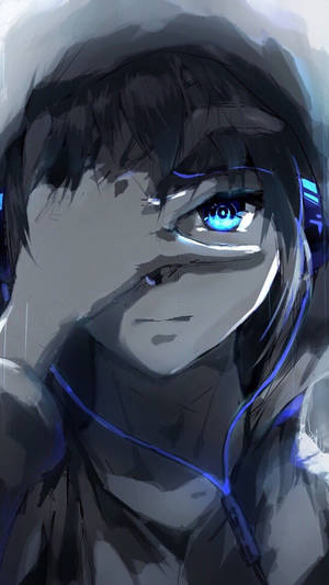 Fondo de pantalla HD de chico anime de ojos azules