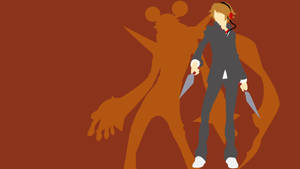 Chico Anime Minimalista de Pelo Naranja — Anime minimalista Fondos de pantalla