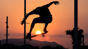 Fondo de pantalla estético de chico patinador con atardecer — Estética skater boy Fondos de pantalla