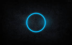Fondo de pantalla de círculo azul y negro genial