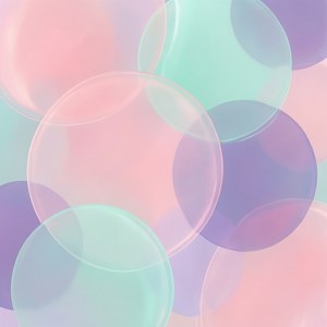 Arte abstracto moderno con círculos pastel y manchas superpuestas. — Estética suave GIF Fondos de pantalla