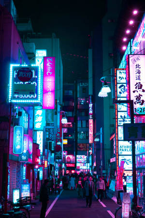 Ciudad Estética Neón de Tokio — Japón GIF Fondos de pantalla