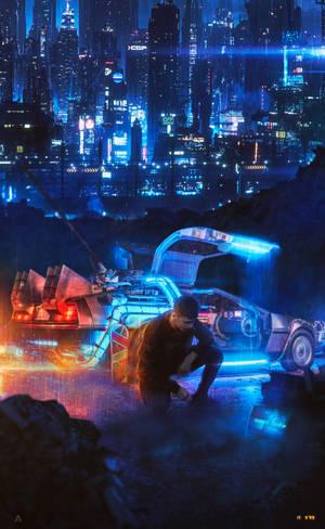 Fondo de pantalla Ciudad Neón de Videojuego — Galaxy Tab S9 Ultra Fondos de pantalla