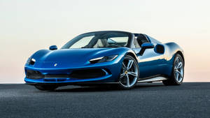 Coche Ferrari Azul 5120X1440
