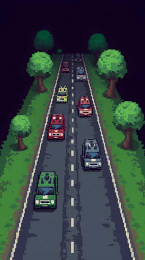 Arte Pixel,Pixel 9,Pixel 8,Carretera,Viaje por Carretera,Videojuego,Urbano,Arte Urbano,Dibujos Animados,Escena,Autopista,Coche,Vehículo,Juego,Velocidad,Digital,Arte Digital,Color,Estilo,Bueno — GIF de videojuego Fondos de pantalla