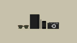 Fondo de pantalla minimalista de gadgets negros