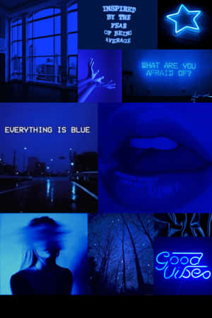 Fondo Estético Azul — Collage estético Fondos de pantalla