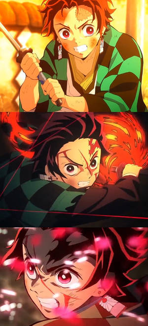 Fondo de pantalla collage Hinokami Kagura — iPhone 17 Fondos de pantalla