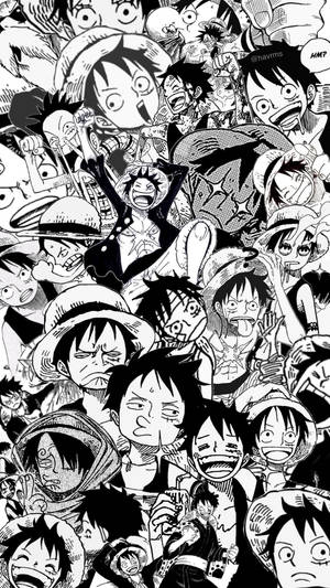 Collage de Luffy de One Piece para teléfono