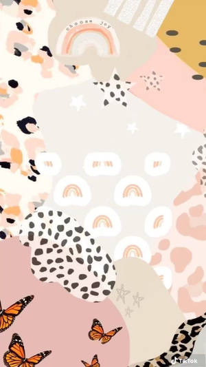 Collage de Patrones Boho Chic — Patrón estético Fondos de pantalla