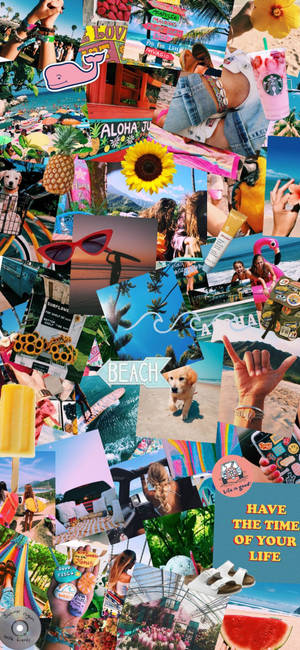 Collage de Verano Relajante — iPhone 18 Pro Max Fondos de pantalla