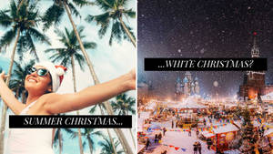 Fondo de pantalla Collage del Clima Navideño