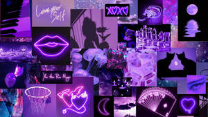 Collage Estético Púrpura Oscuro