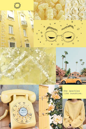 Collage estético amarillo pastel — Aesthetic amarillo pastel Fondos de pantalla